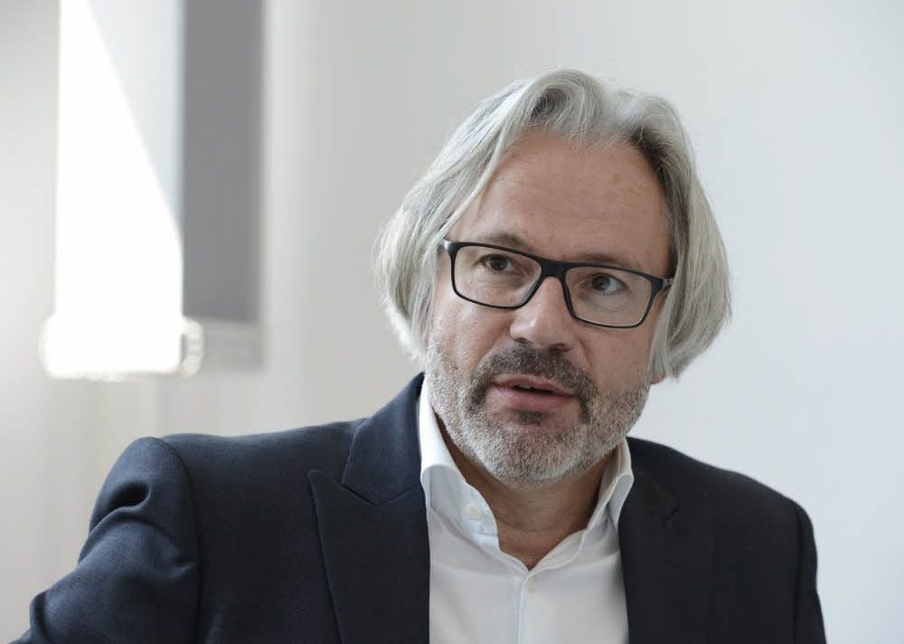 Stefan Rosinski beim Interview in der MZ-Redaktion