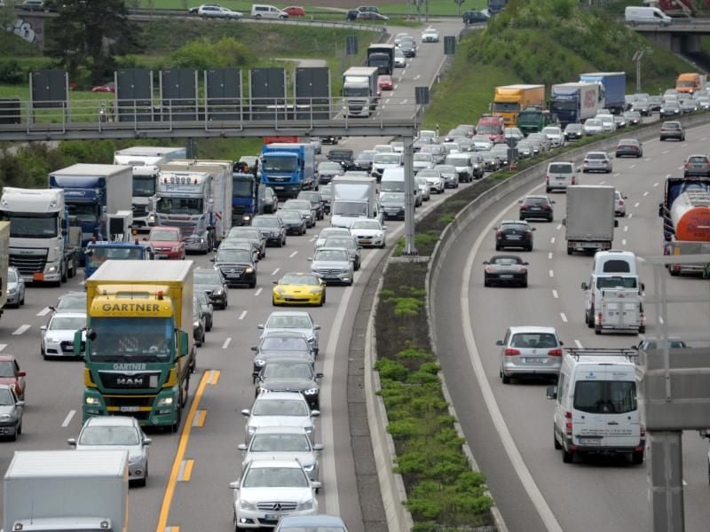 Eine Stau auf der Autobahn. Foto: Franziska Kraufmann