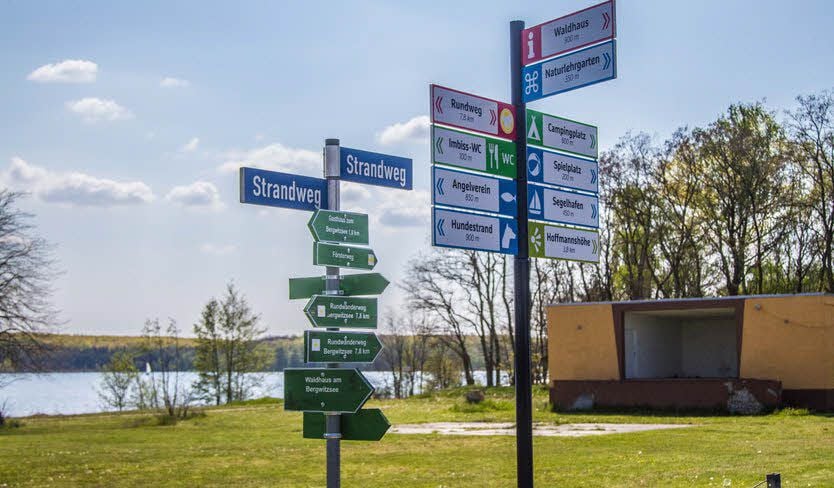 Einheitliche Farben, einheitliche Symbole: Solche Schilder sollen künftig in der gesamten Stadt Kemberg verwendet werden.