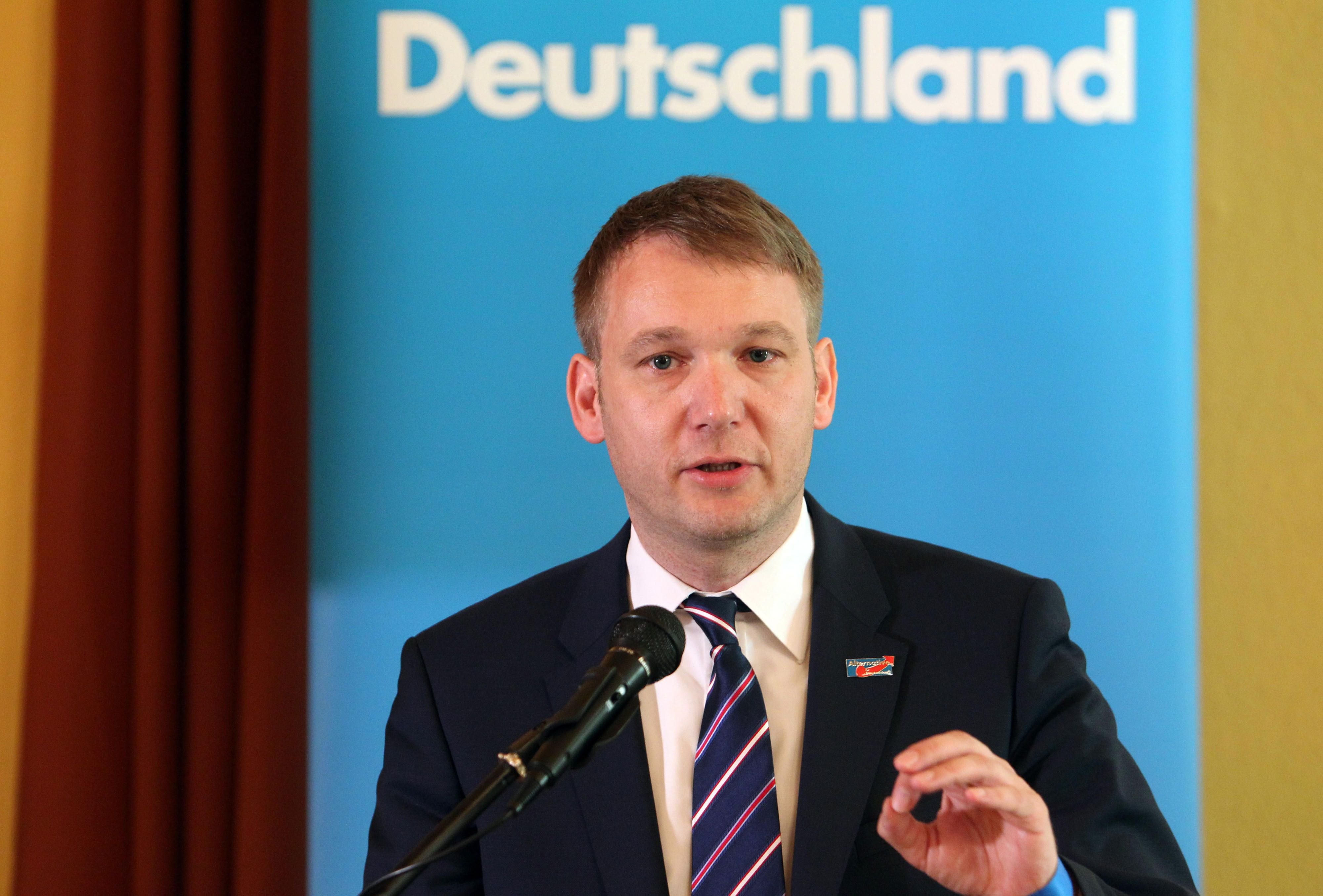 André Poggenburg, Landesvorsitzender der rechtspopulistischen Partei Alternative für Deutschland (AfD) Sachsen-Anhalt