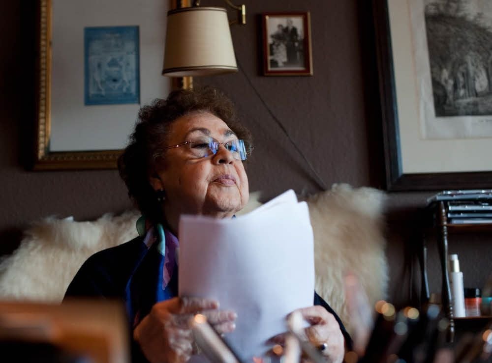 Gisela Steineckert in ihrer Berliner Wohnung.