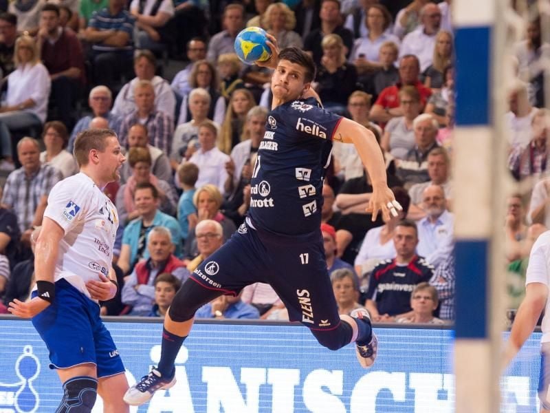 Petar Djordjic trifft für Flensburg. Foto: Bejamin Nolte