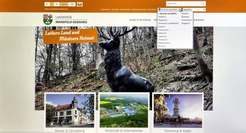 Modern, übersichtlich, mehrsprachig - die neue Homepage.