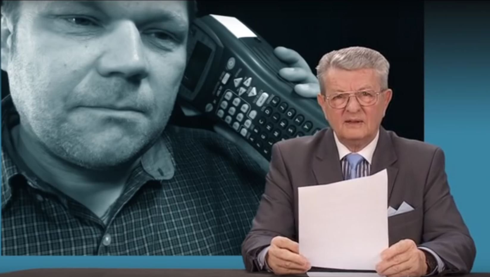 Klaus Feldmann kündigt das iPhone aus Bitterfeld an.