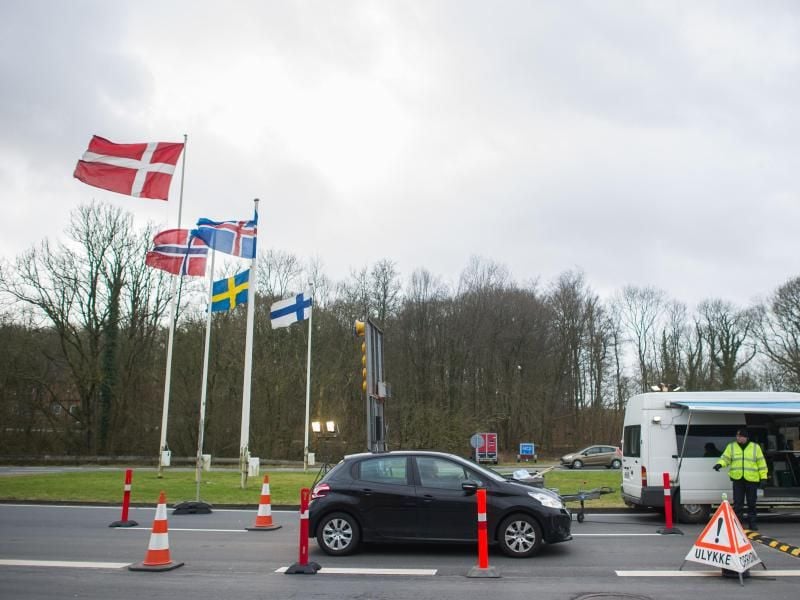 Grenzkontrollen am 02.02.2016 an der Grenze zu Krusa (Dänemark). Foto: Lukas Schulze