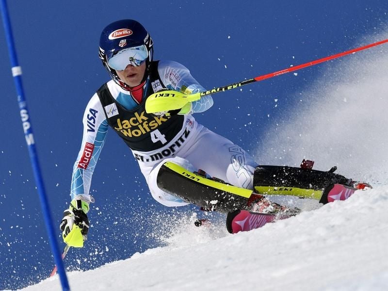 Mikaela Shiffrin gewann den letzten Slalom der Saison. Foto: Gian Ehrenzeller