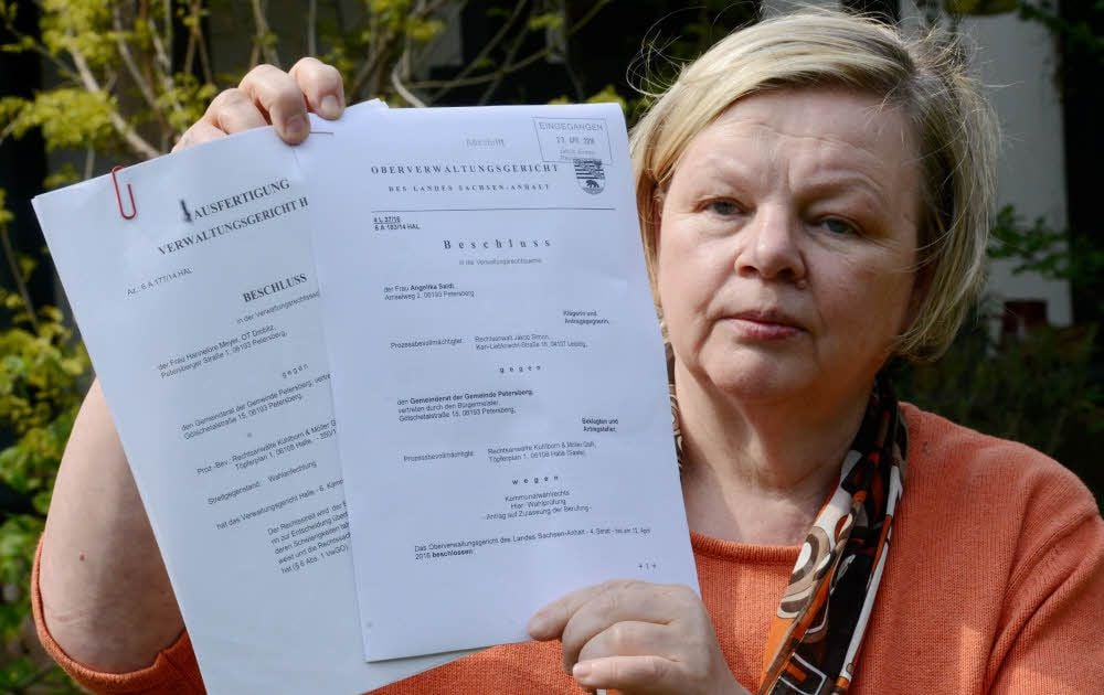 Hannelore Meyer und eine weitere Einwohnerin aus Petersberg hatten gegen die Kommunalwahl geklagt - mit Erfolg.