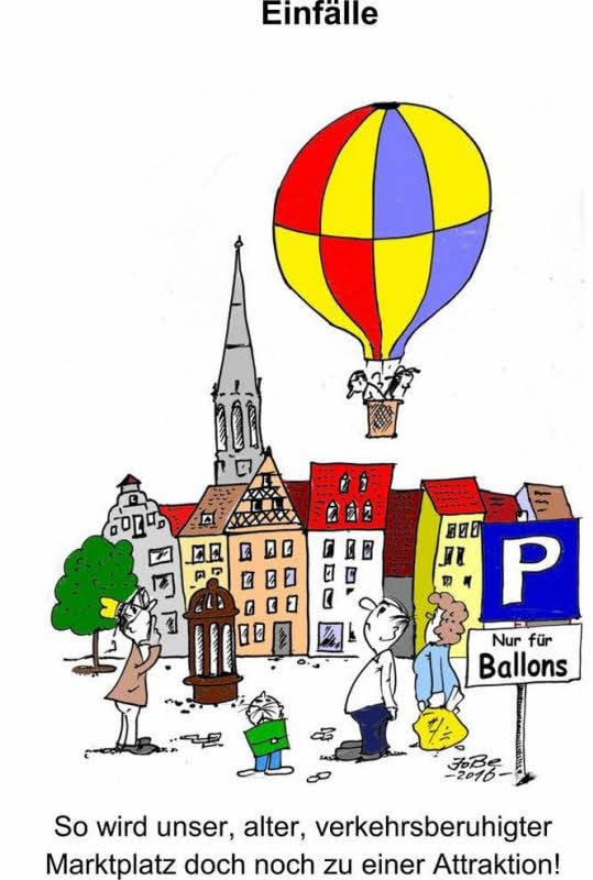 Auch Karikaturist Hans-Joachim Becker macht sich Gedanken zum Markt.