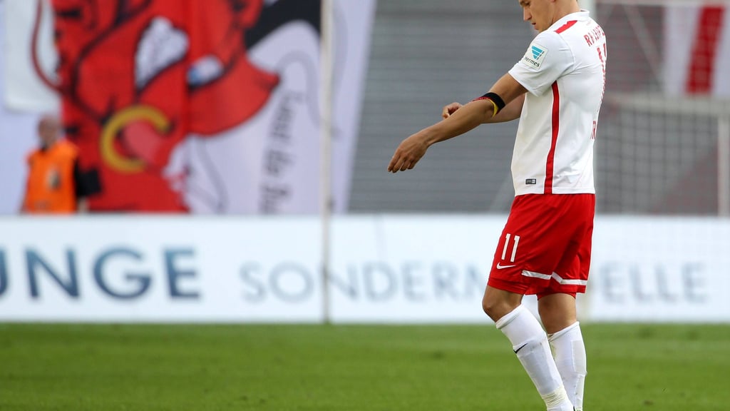 Daniel Frahn, beim Spiel gegen die SpVgg Greuther Fürth im Mai 2015 - seinem letzten für RB Leipzig
