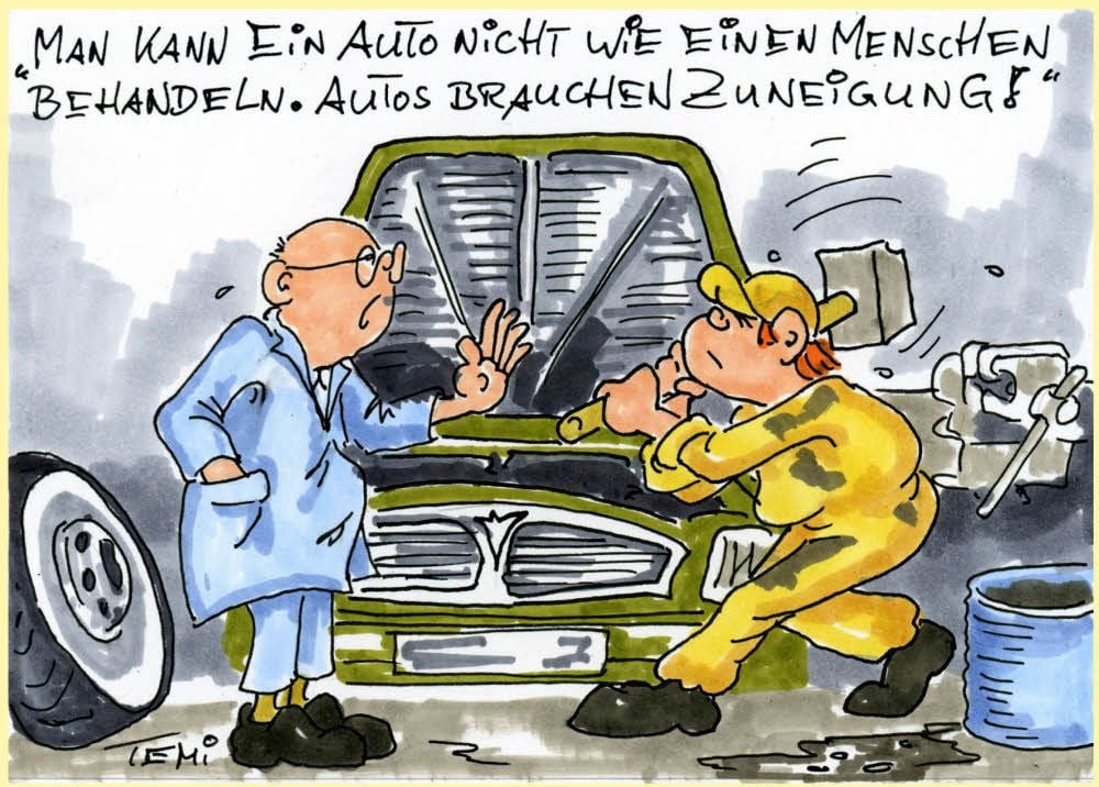 Cartoons sind eine spezielle Richtung der Karikaturen, so das Titelbild für den Kalender 2016. Es ist in der Ausstellung im Haus des Gastes zu sehen.