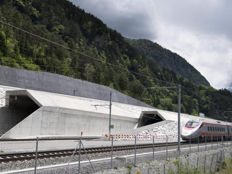 Gotthard-Basistunnel: «Historisches Schlüssel- und Vorzeigeprojekt für grenzüberschreitende Mobilität». Foto: Laurent Gillieron