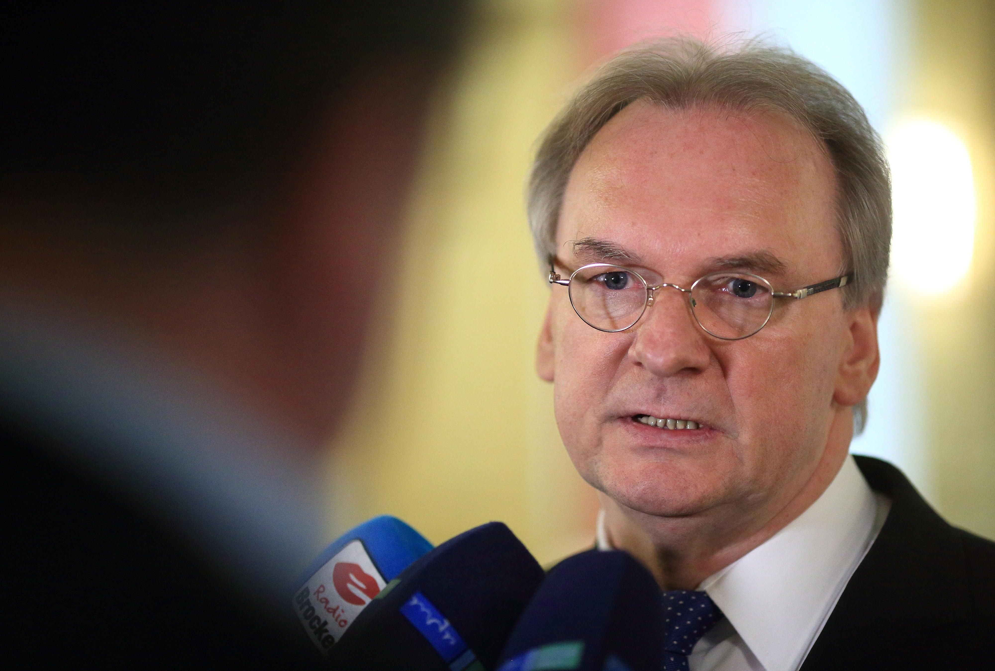 Der Ministerpräsident Sachsen-Anhalts, Reiner Haseloff (CDU in der Staatskanzlei in Magdeburg.