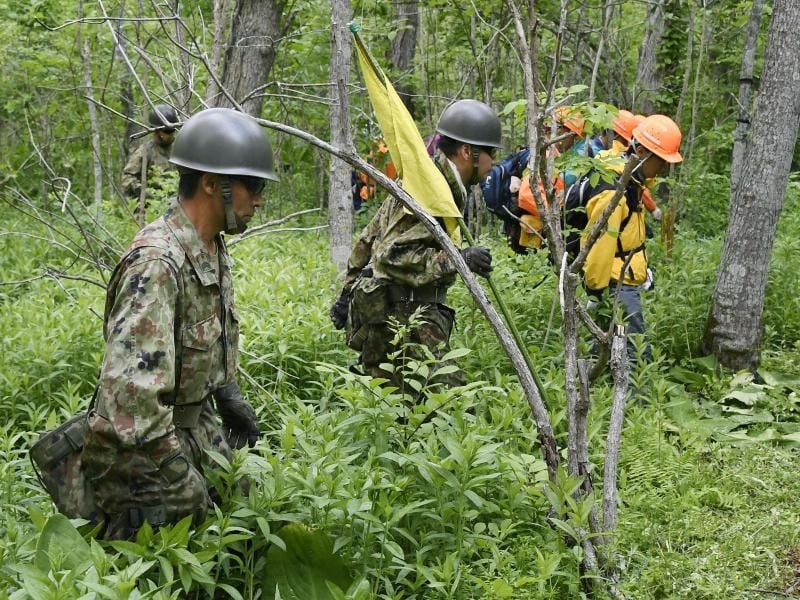 Fast eine Woche lang ist in Japan nach dem sieben Jahre alten Yamato gesucht worden. Seine Eltern hatten ihn im Wald ausgesetzt. Nun wurde der Kleine gefunden. Foto: Kyodo