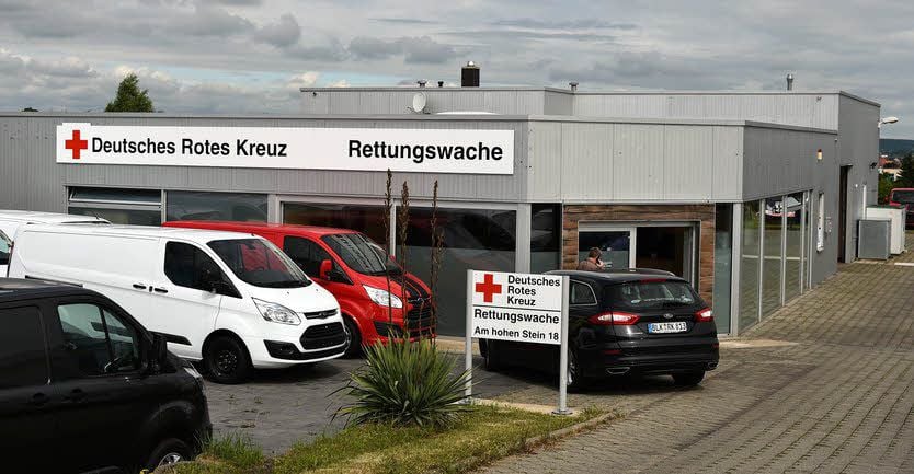 Das neue Domizil der DRK-Rettungswache liegt „Am Hohen Stein“.