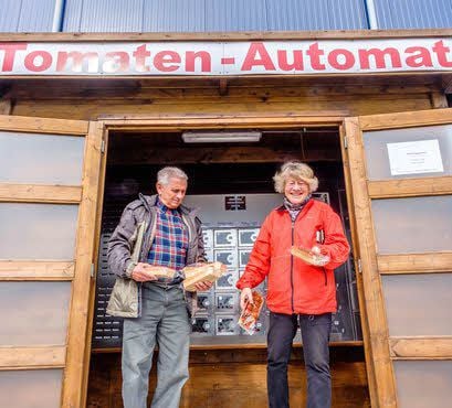 Der Tomatenautomat in Wittenberg.