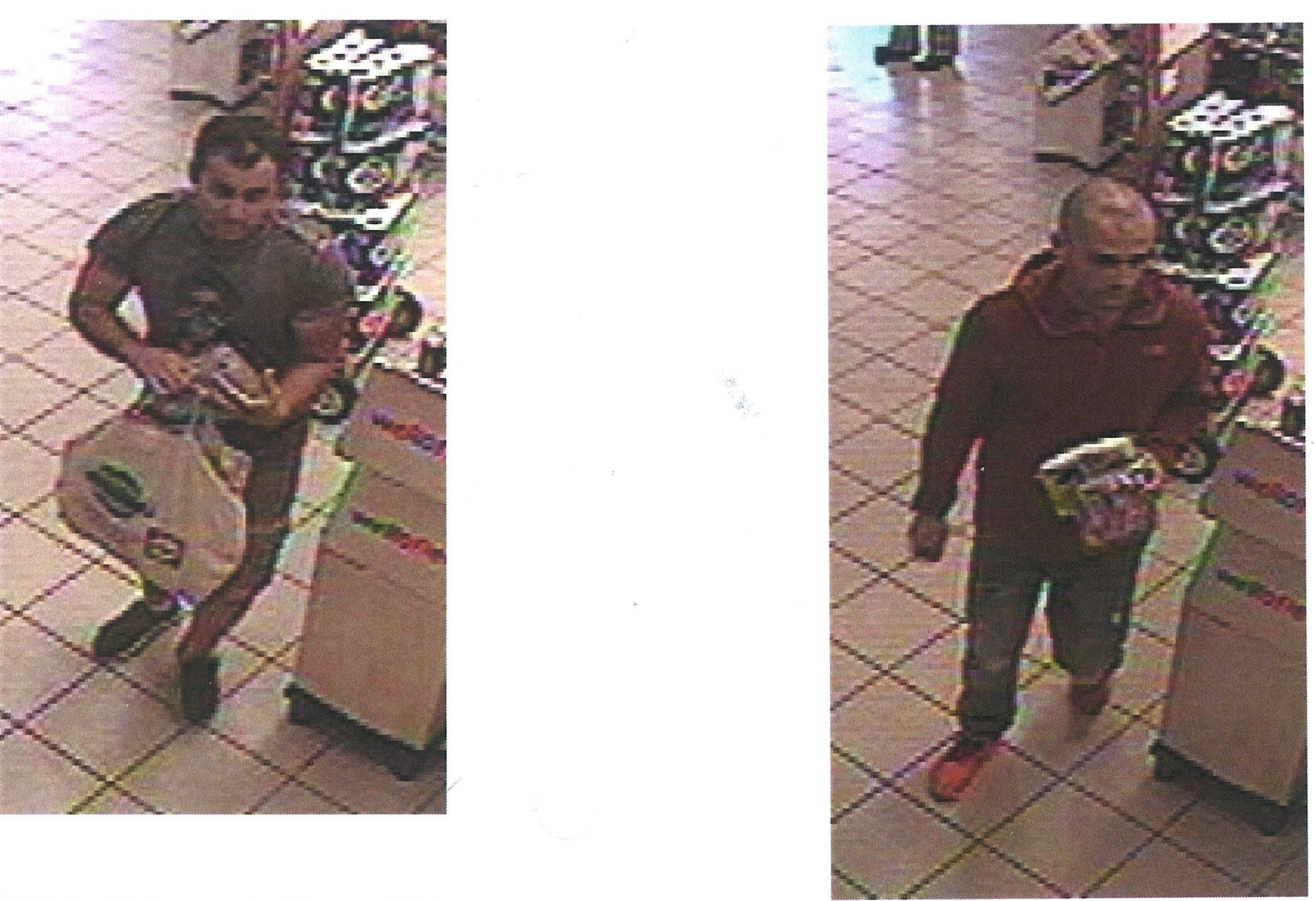 Diese beiden Männer sollen im Rossmann-Markt in Merseburg-Meuschau Drogerieartikel gestohlen haben.