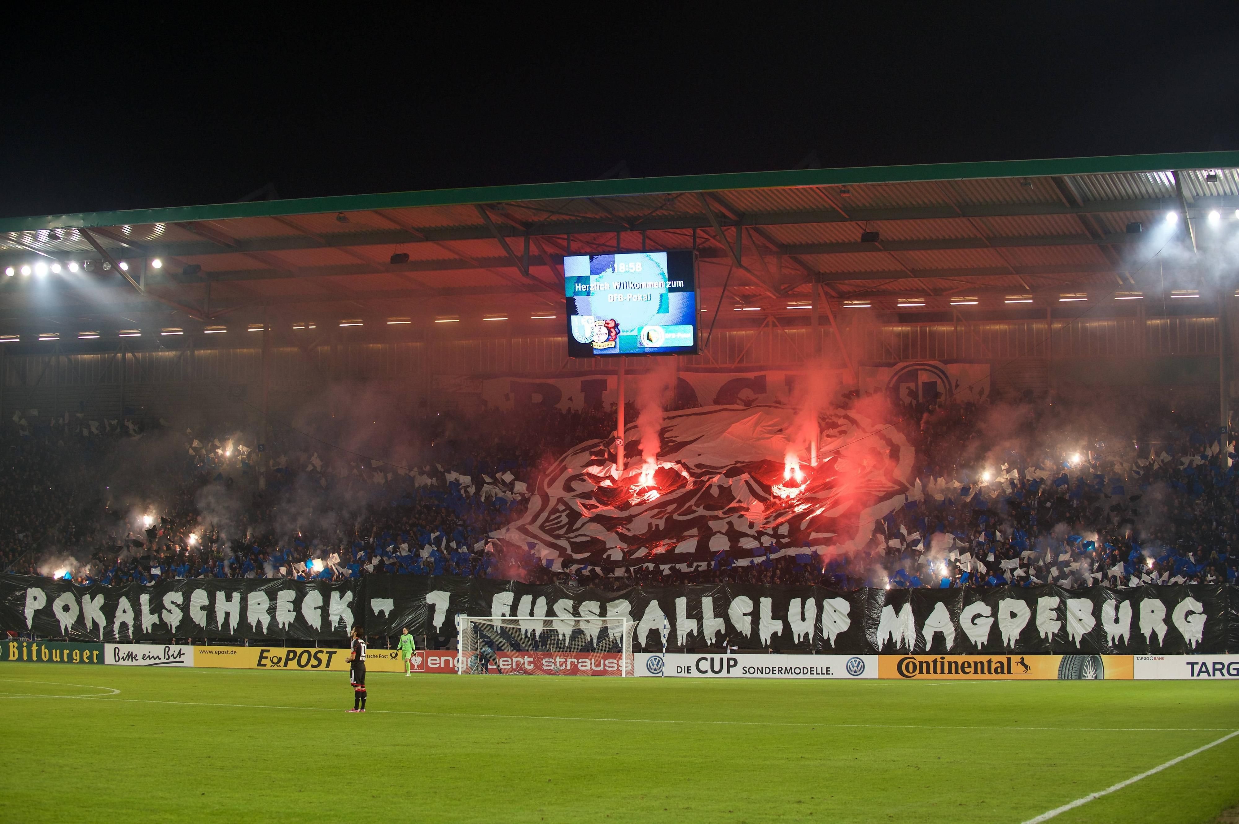 Pokalschreck 1. FC Magdeburg: Am Wochenende müssen die FCM-Fans nach Halle.