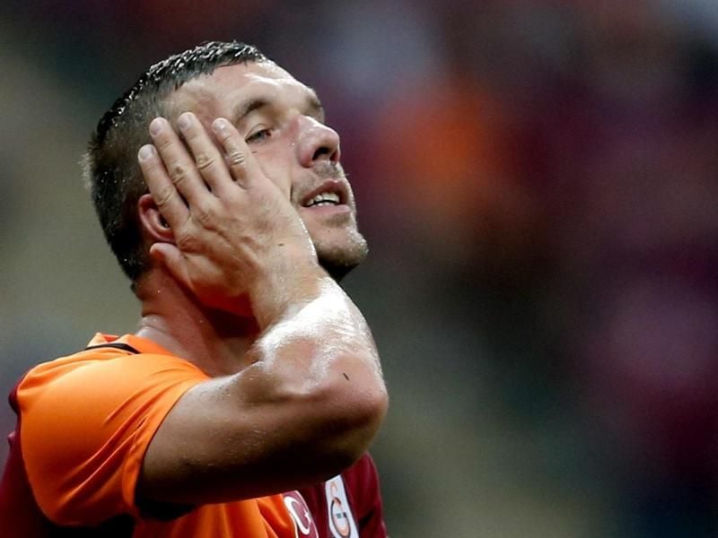 Lukas Podolski und Galatasaray spielten gegen Caykur Rizespor nur 1:1. Foto: Sedat Suna