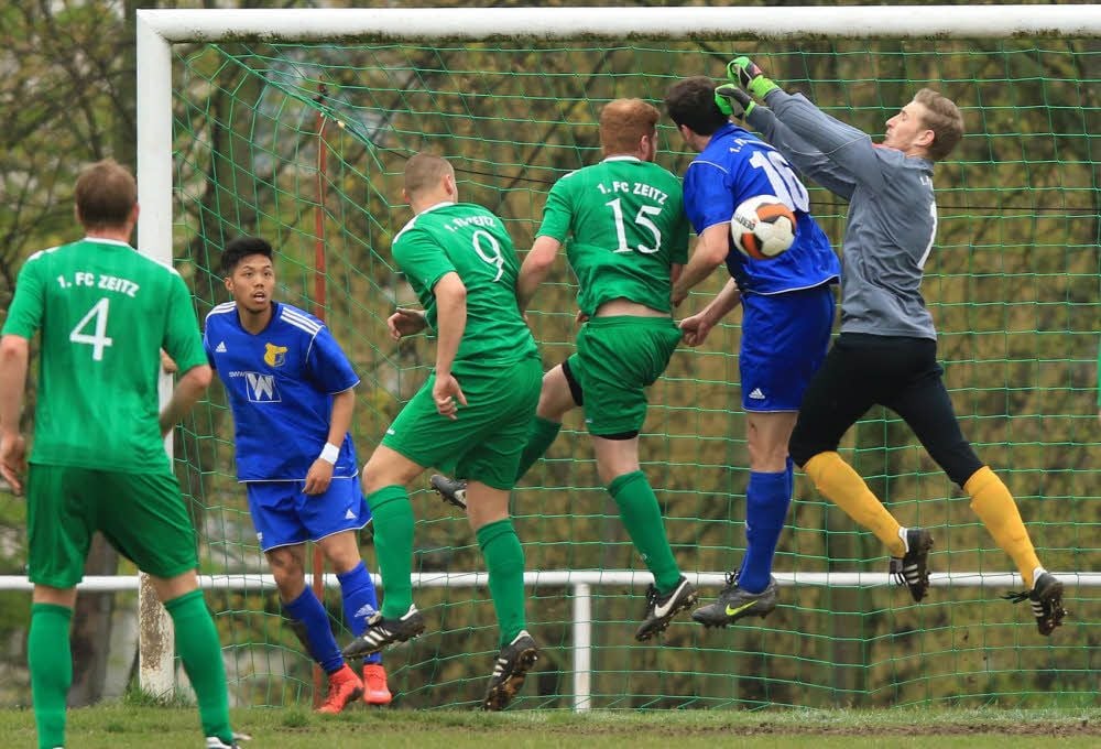 Nicht oft musste der Weißenfelser Torhüter in höchster Not eingreifen. Aber wenn, war er meistens zur Stelle.