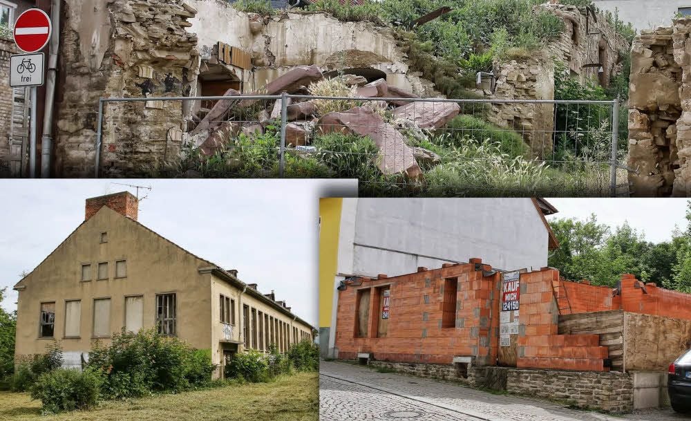 Die Ruine der Trillerei, des alten Mafa-Speisesaales und eines nie fertiggestellten Hauses in der Ulrichstraße ärgern viele Sangerhäuser.