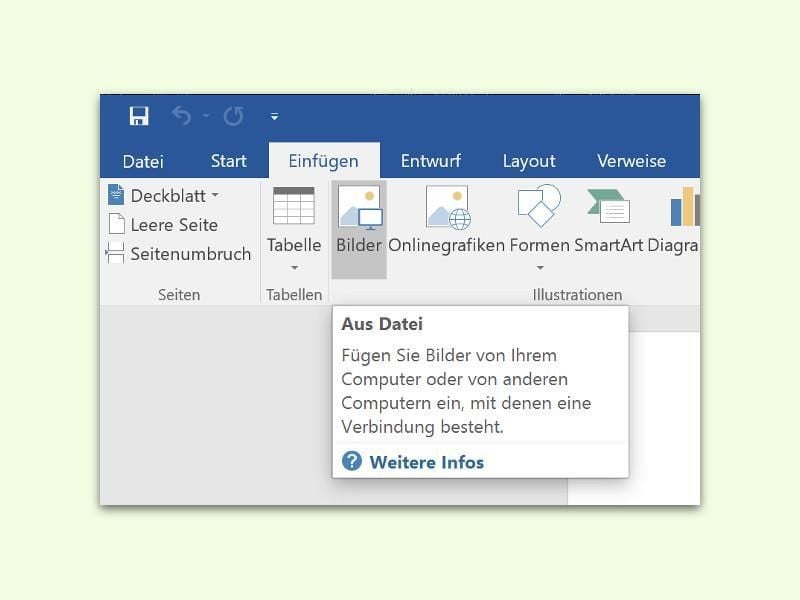 So lässt sich ein Bild schneller einfügen: Grafik-Datei aus dem Finder oder Explorer mit gedrückter Maus-Taste in das Word-Dokument hineinzieht. Foto: dpa-infocom