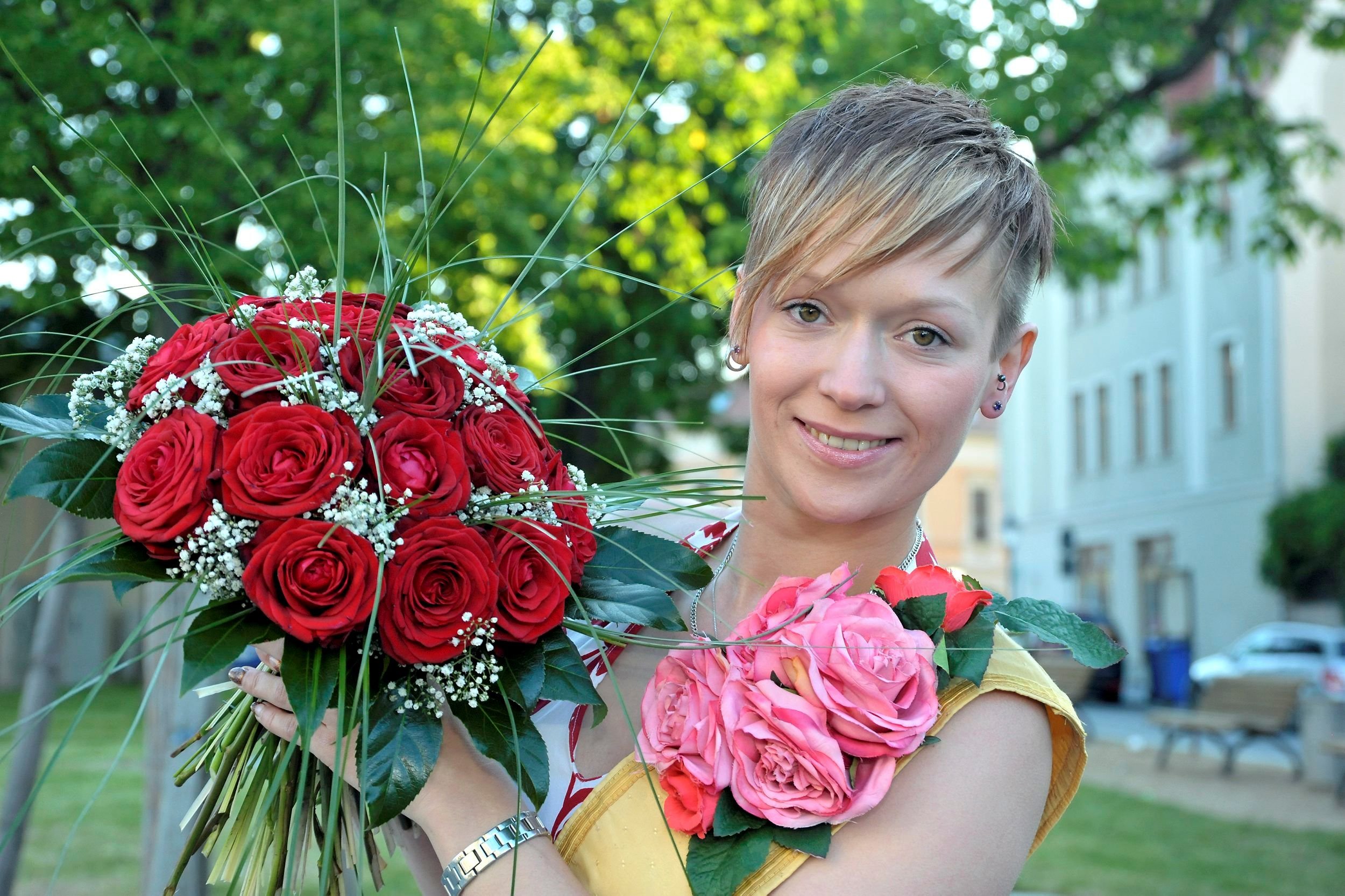 Sabine Lange ist die amtierende Rosenkönigin in Bernburg.