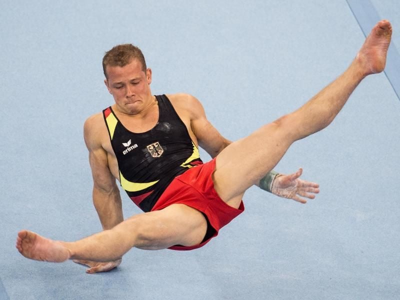 Fabian Hambüchen am Boden. Foto: Bernd Thissen