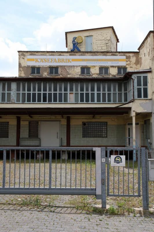 Die Hofansicht der ehemaligen Käsefabrik in Sangerhausen.