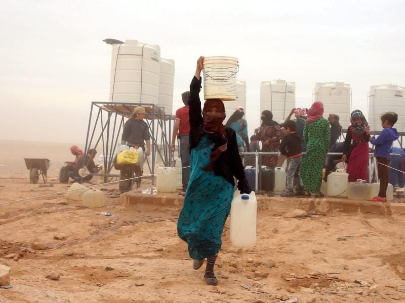 Syrische Flüchtlinge in einem Lager in Jordanien. Foto: Jamal Nasrallah