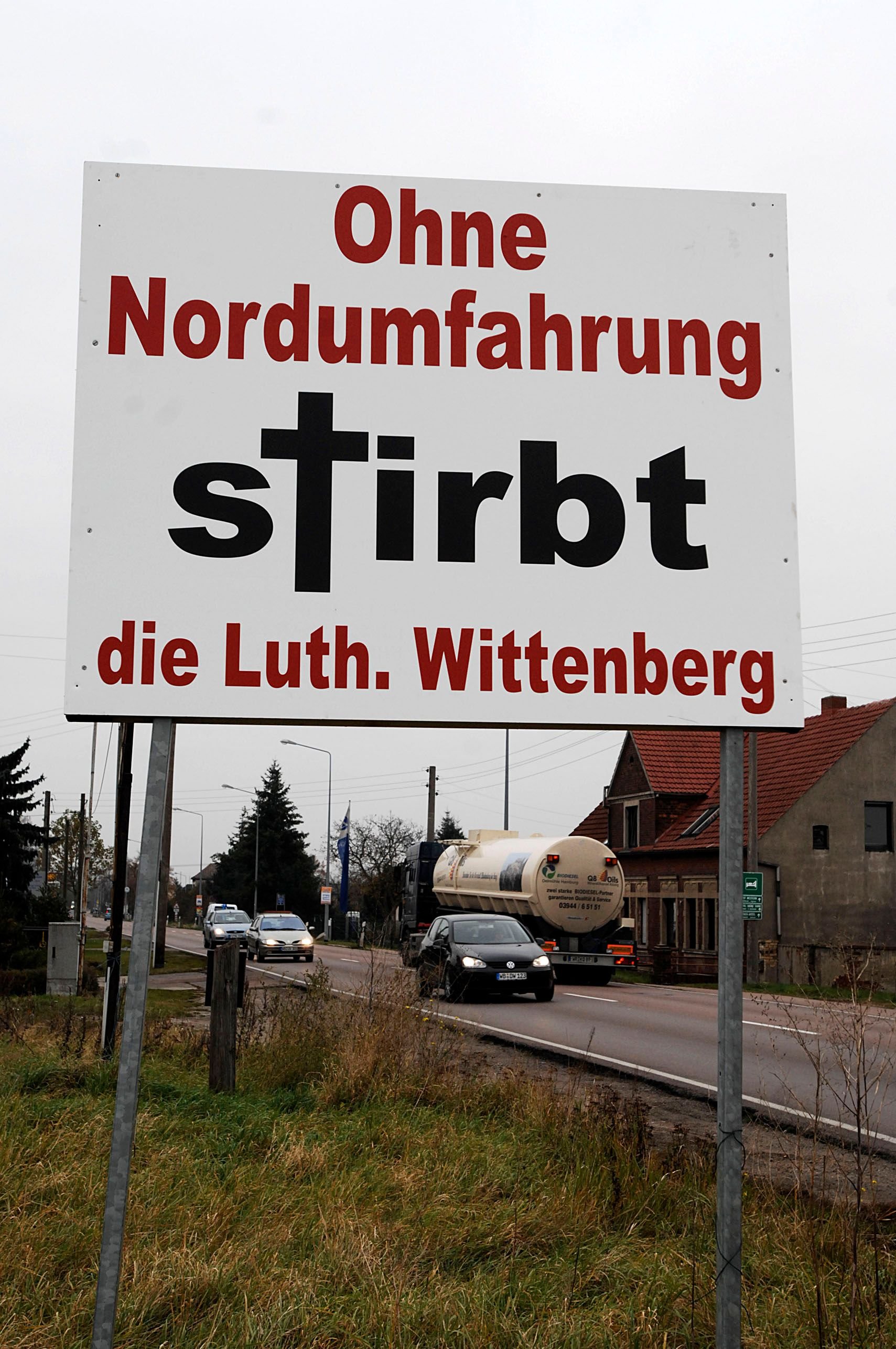 Lange Proteste für die Nordumfahrung von Wittenberg. Nun steht die Strecke im Entwurf des Bundesverkehrswegeplans.