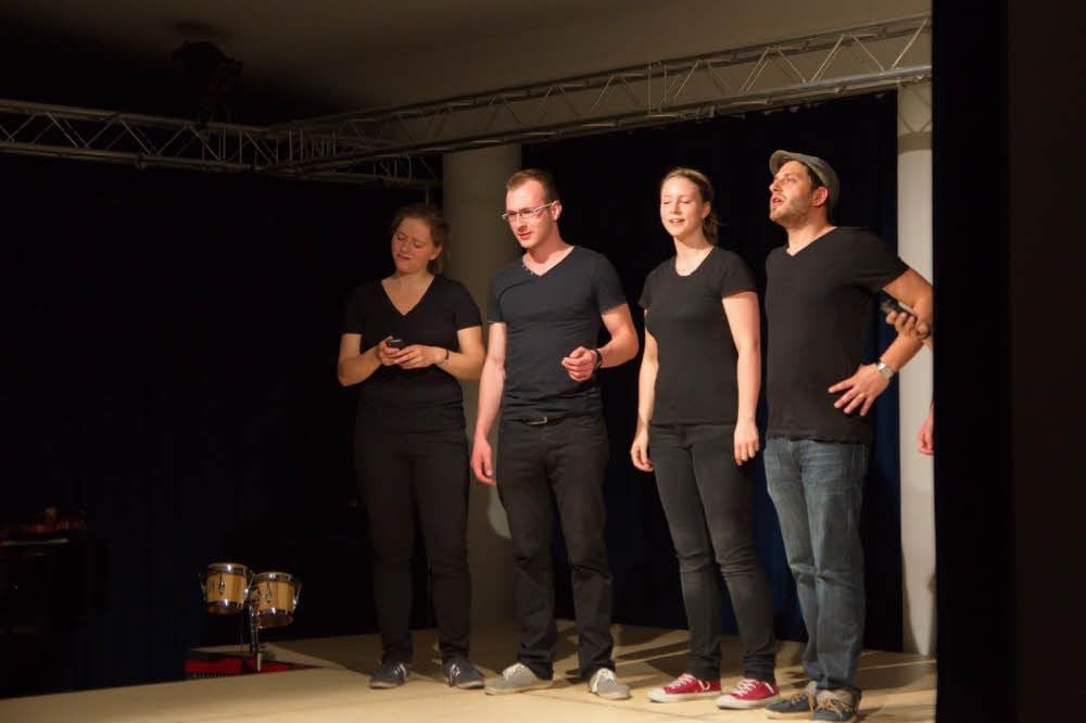Händels Harlekine zeigen eine Musik-Impro-Show.