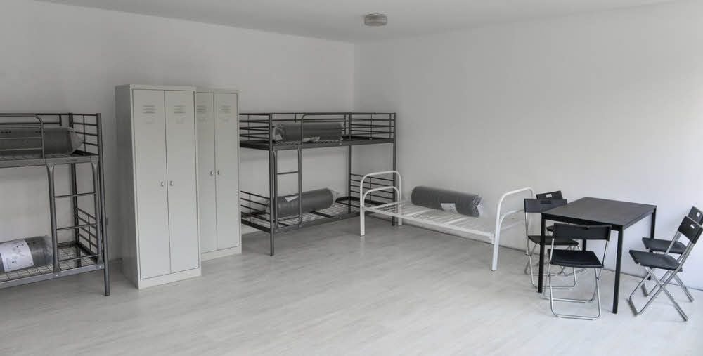 Die Unterkünfte sind spartanisch eingerichtet