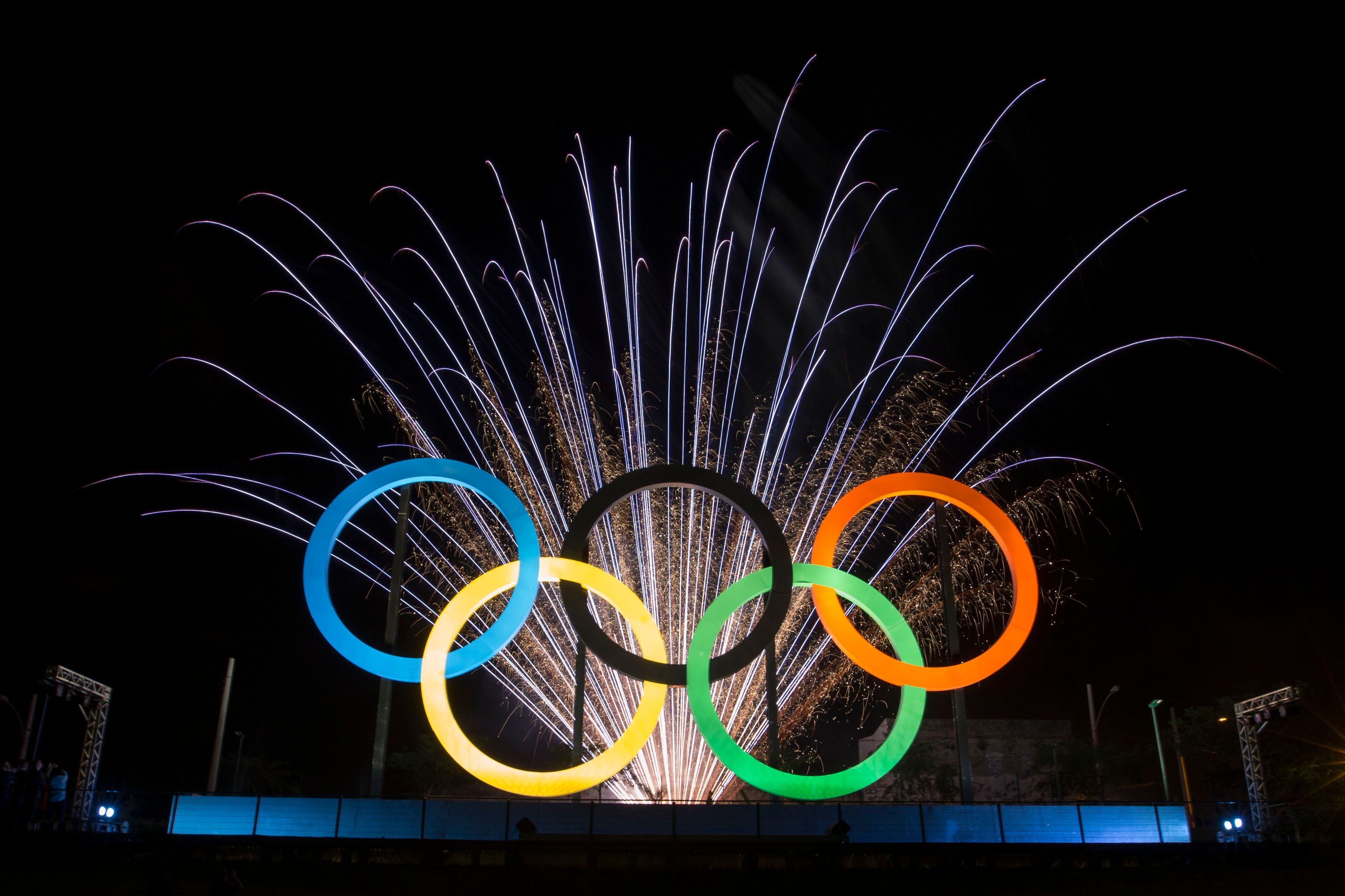 Die Olympischen Ringe.