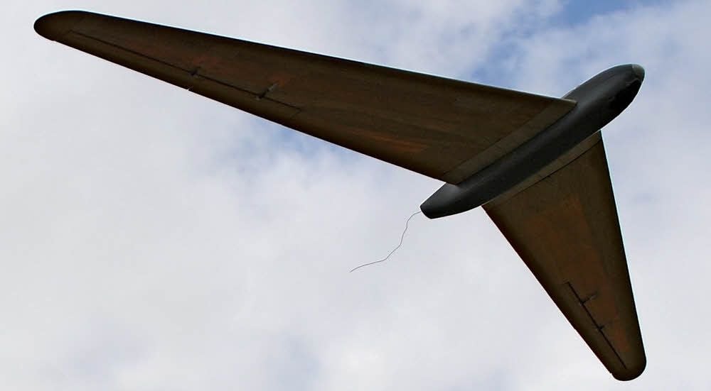 Das rätselhafte Objekt ähnelt einem Modellflugzeug, einem sogenannten Nurflügler wie der Horton.