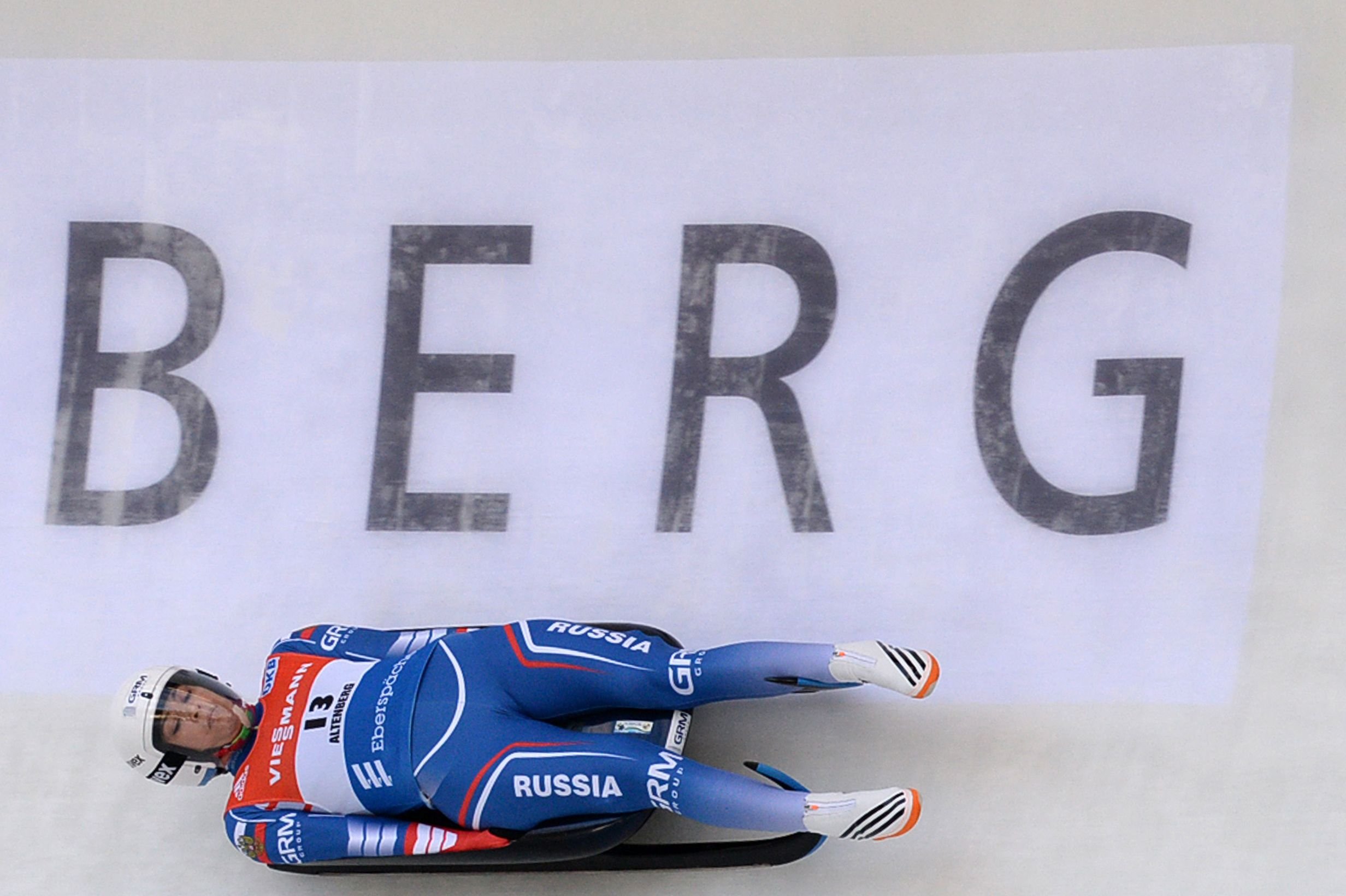 Tatjana Iwanowa aus Russland bei der Bob-EM in Altenberg.