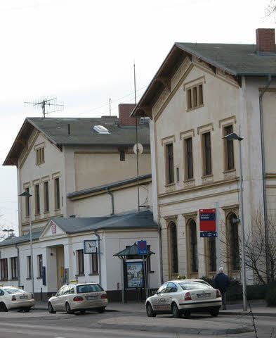 Der Bahnhof Eisleben.
