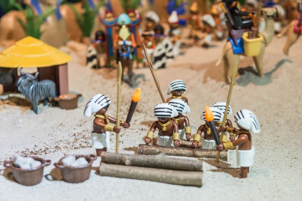 Eine Szene aus dem Diorama Ägypten.