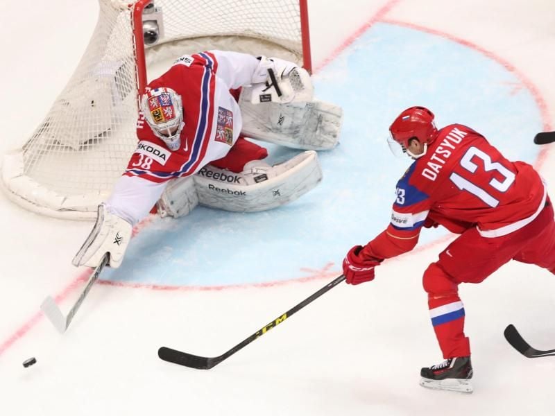 Die Russen unterlagen Tschechien beim WM-Auftakt mit 0:3. Foto: Sergei Ilnitsky