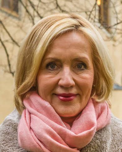 Petra Gerster bei den Dreharbeiten in Wittenberg