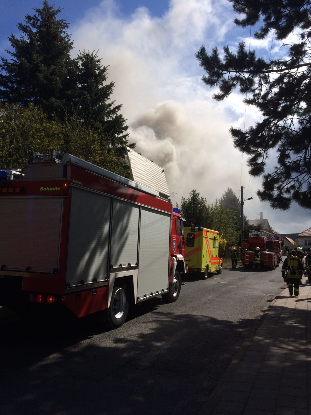 Brand eines Einfamilienhauses in Bad Lauchstädt.