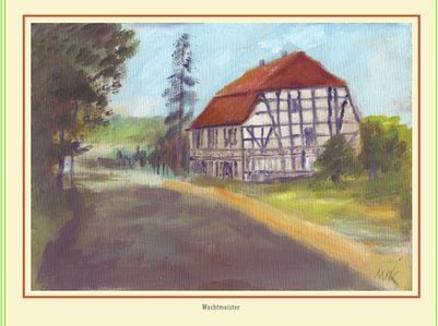 Das Motiv für die neue Heide-Aktie für das Jahr 2016 stammt von Heidemaler Wolfgang Köppe aus Tornau. Es zeigt die verwaiste Gaststätte "Wachtmeister" an der Bundesstraße 2 zwischen Wittenberg und Bad Düben, die einst beliebtes Ausflugslokal war.