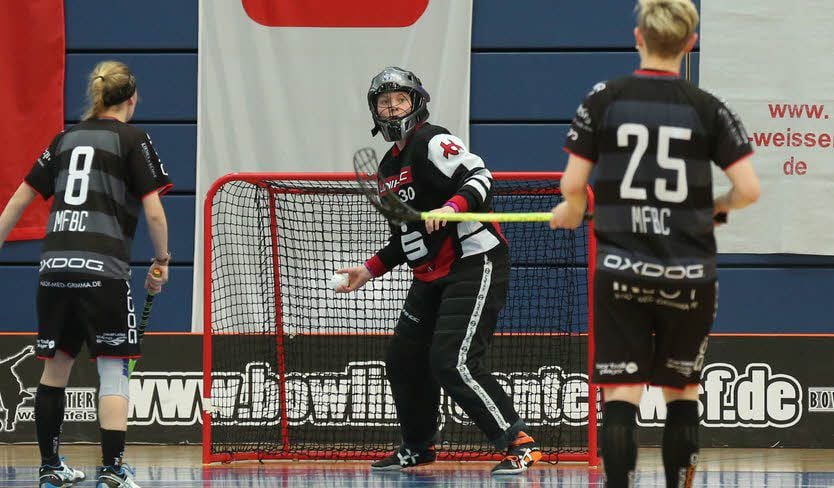 Indra Reck, der sichere Rückhalt im Weißenfelser Tor.