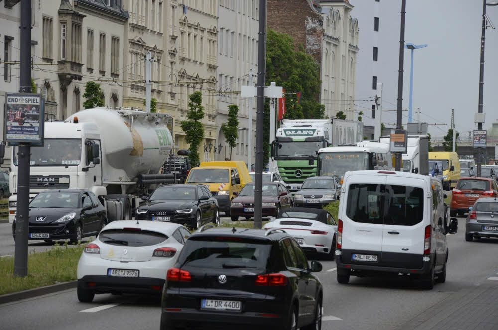 In der Franckestraße brauchten die Autofahrer am Donnerstagnachmittag viel Geduld.