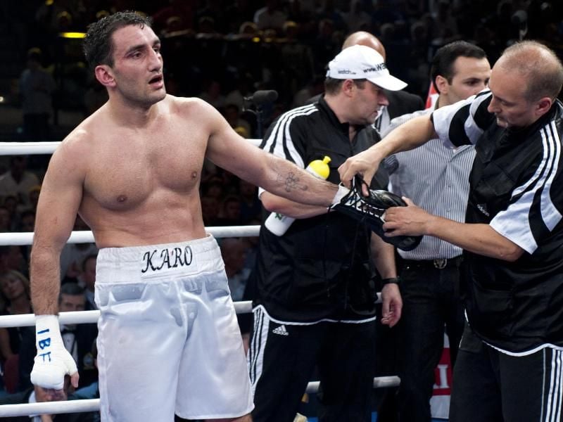 Der deutsche Boxer Karo Murat(l). Foto: Robert Schlesinger/Archiv