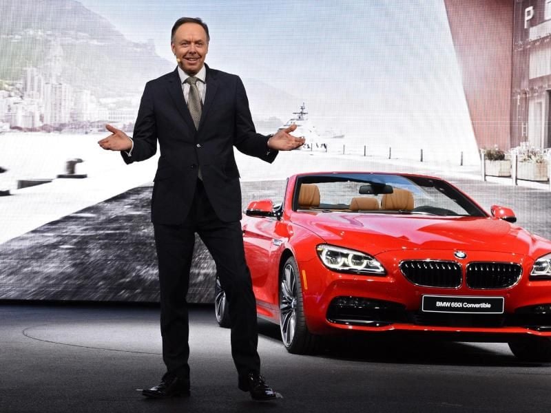 BMW-Vertriebsvorstand Ian Robertson auf der Automesse in Detroit. Foto: Larry W. Smithe