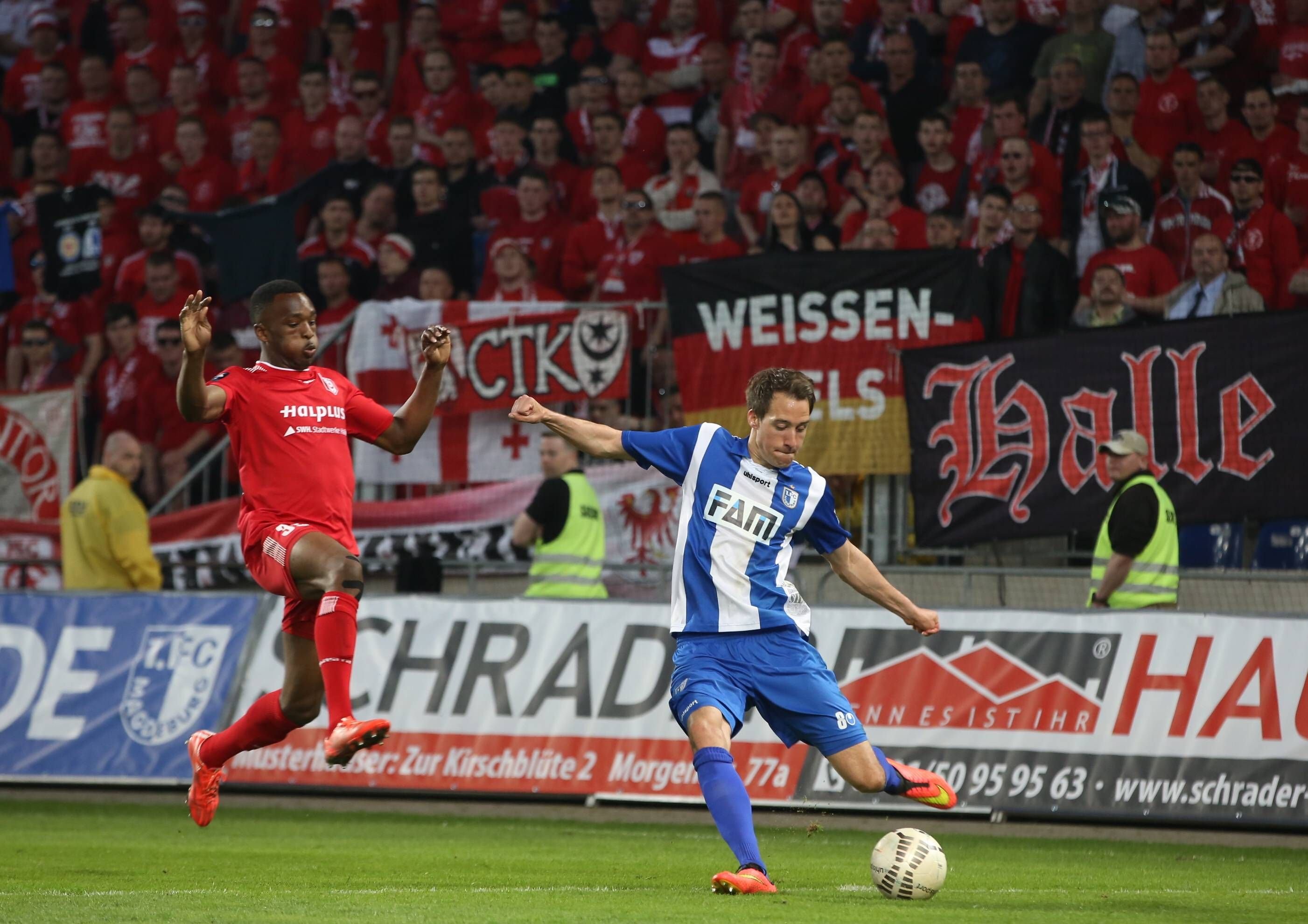 Im vergangenen Jahr trafen der HFC und der FCM im Halbfinale aufeinander.