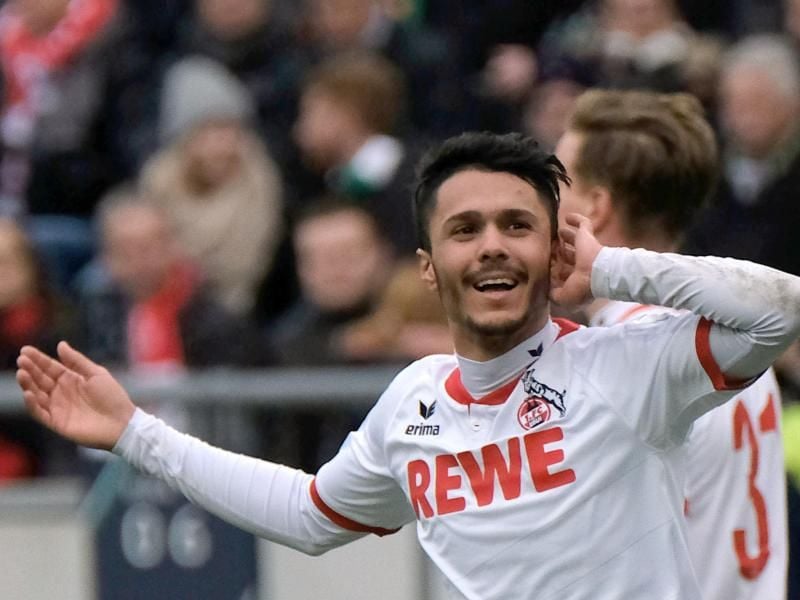 Kölns Leonardo Bittencourt erzielte zwei Treffer gegen seinen Ex-Club aus Hannover. Foto: Peter Steffen