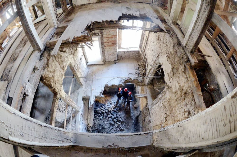Das Innere des Barockhauses in der Brüderstraße ist in einem verheerenden Zustand.