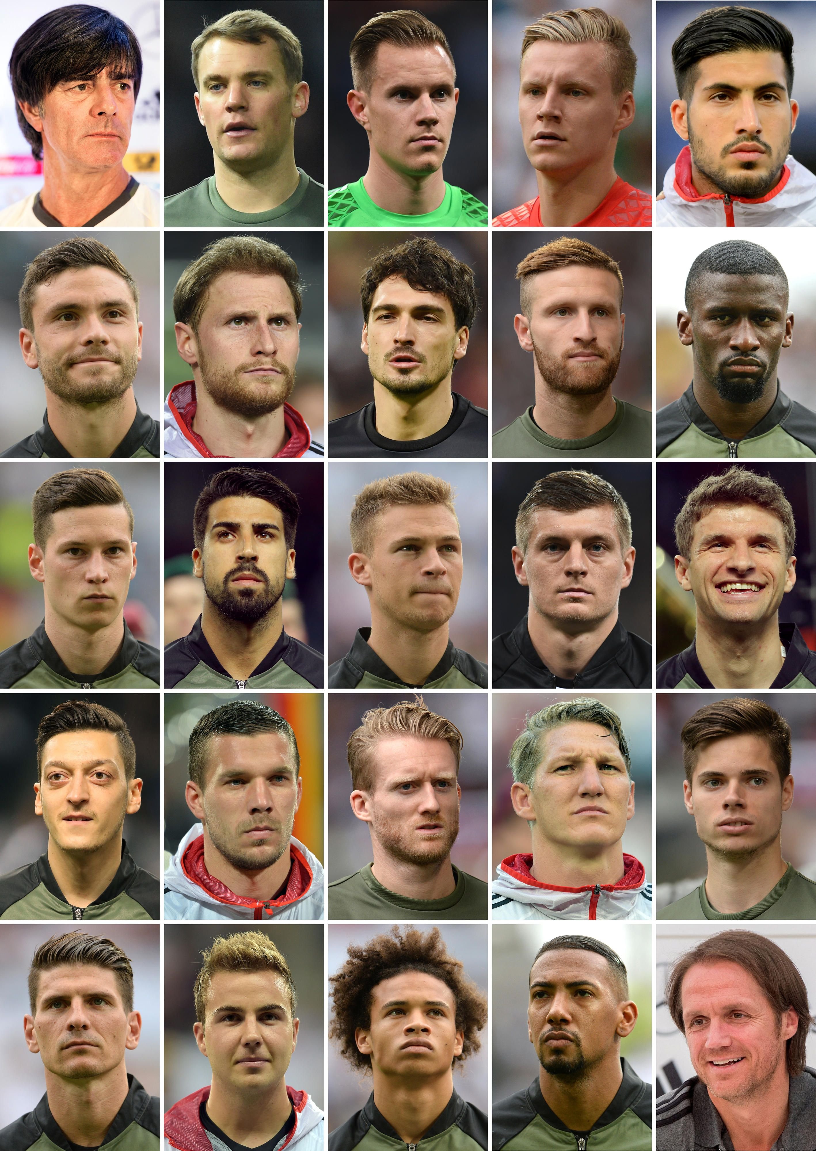 23 Fußballer sind Teil des deutschen Kaders für die Fußball-Europameisterschaft 2016 in Frankreich