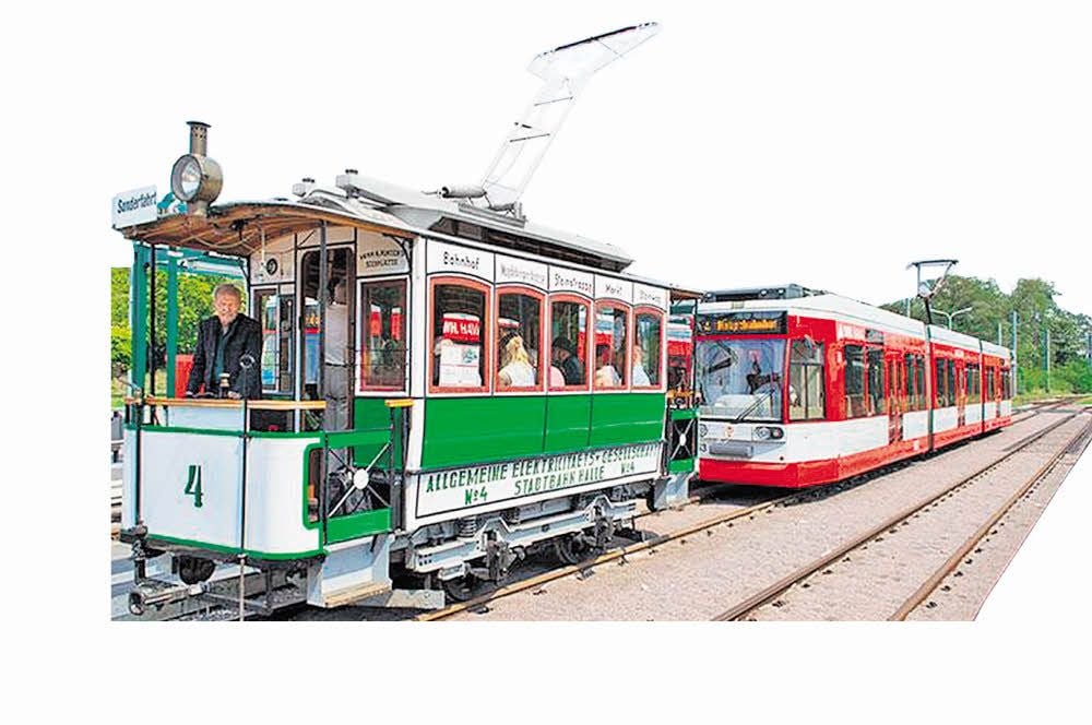 Zwischen diesen beiden Straßenbahnen liegen praktisch 125 Jahre.
